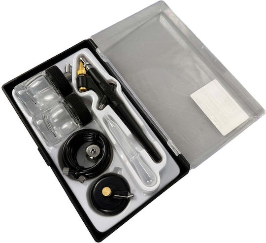 Gebo Aerograf cu Recipient 22ml Duza 0.5mm Presiune 3.5bar Cu Baterie Set
