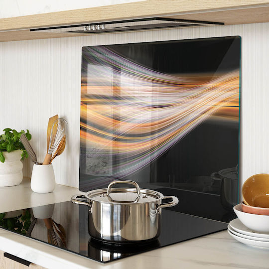 Tulup Schneidebrett Glas Schwarz 60x52cm