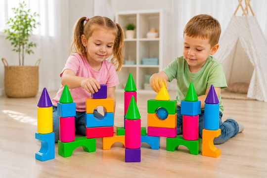 Hashtag Toys Cuburi de construit educative City Life pentru 3+ Ani 60 buc HTB1214