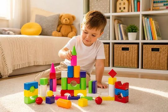 Hashtag Toys Cuburi de construit Educative City Life Mini Building Set 1 pentru 3+ Ani 43 Buc HTB1213