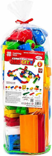 Hashtag Toys Cuburi de construit Educative Old City Building Set 3 pentru 3+ Ani 116 Buc HTB1197