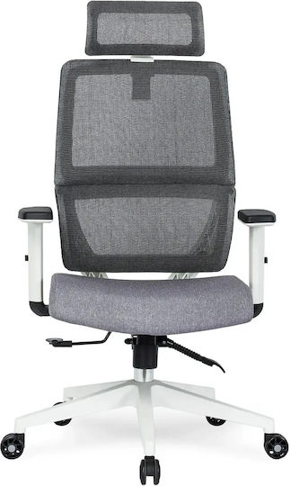 Mebel Elite Nicki Scaun de birou cu Brațe Reglabile Gri