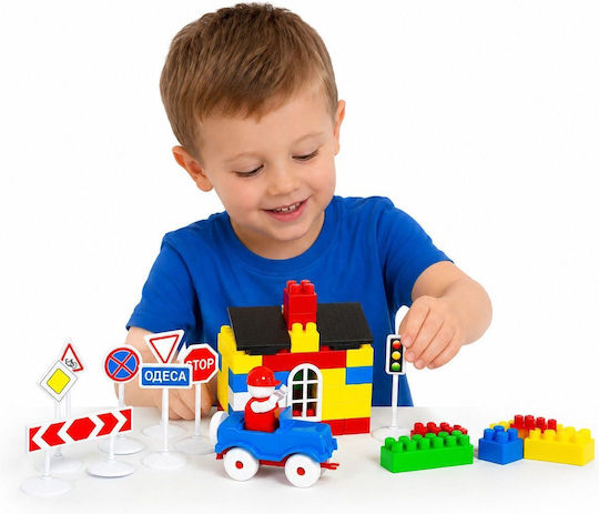 Hashtag Toys Cuburi de construit educative Construction Set 2 pentru 3+ ani 114 buc HTB1200