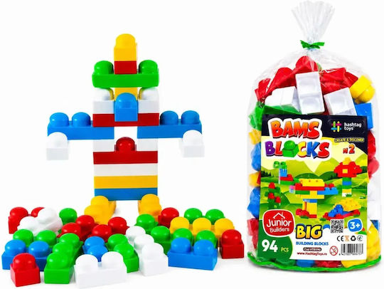 Hashtag Toys Cuburi de Construit Educative Bams Block 2 Builder Set pentru 3+ Ani 94 Buc HTB1191