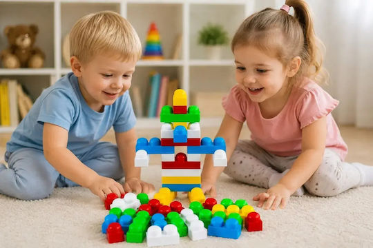 Hashtag Toys Cuburi de Construit Educative Bams Block 2 Builder Set pentru 3+ Ani 94 Buc HTB1191