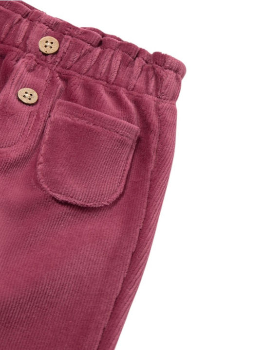 Kinderhose aus Samt in Rosa von