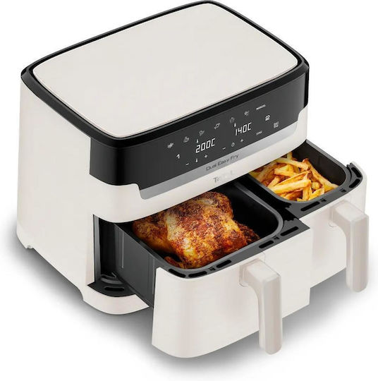 Tefal Air Fryer με Διπλό Αποσπώμενο Κάδο 8.3lt Λευκό EY901AE0