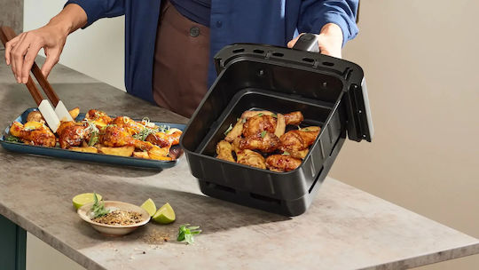 Bosch Mafd661b7 Heißluftfritteuse mit Doppeltem Abnehmbaren Behälter 12lt