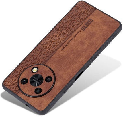 Azns Back Cover Plastic / Leather Brown (Huawei Nova Y90) 660113112A