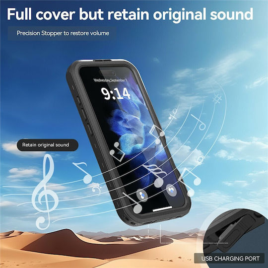 Redpepper Ip68 Back Cover Impermeabil Negru (iPhone 16 Pro Max)