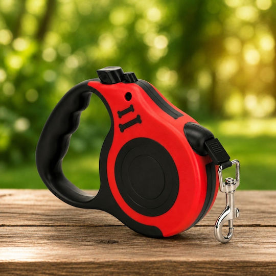 Verk Group Foldable Dog Leash/Lead Strap in Red Colour 5m up to 15kg