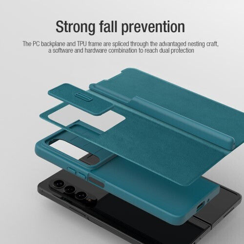 Nillkin Qin Pro Series Book Synthetic Leather Green (Galaxy Z Fold4)