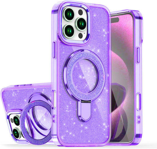 Калъф Glitter Ring Magline 1,5mm Mobicase Iphone 17 Лилав