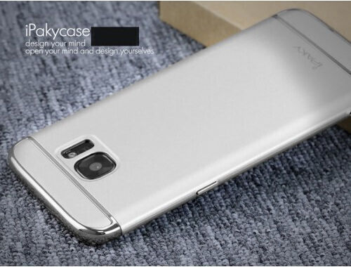 iPaky Electroplating 3-in-1 Задна корица Пластмаса Сребрист (Galaxy S7 Edge)