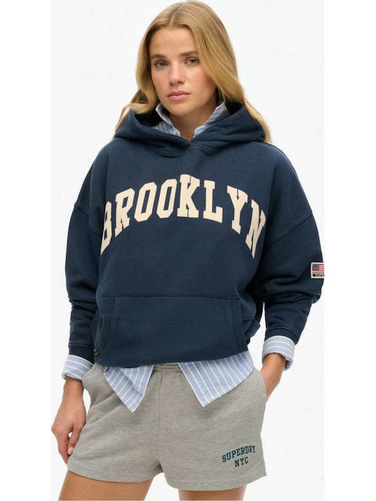 Superdry Blue Women's Sweatshirt with Hood