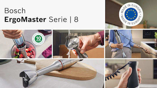 Bosch Ръчен блендер с пластмасова пръчка 1500W сребрист