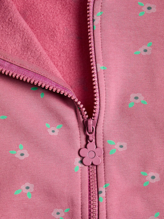 Kinder-Sweatshirt Strickjacke Mit Taschen Rosa