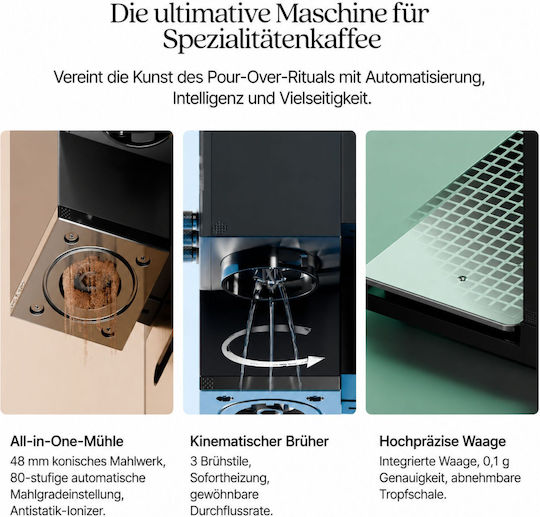 xBloom Studio Automatische Espressomaschine 1200W mit Mahlwerk Mint FW-02B-03EU
