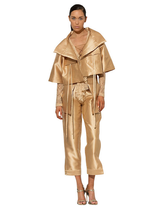 Damen Bolero Beige Gold