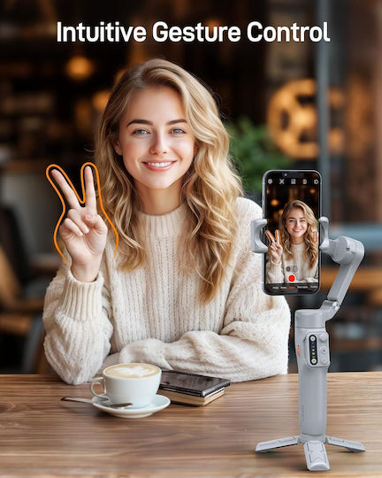 Hohem Isteady X3 Se Stabilizator Mecanic Automat Cu Stabilizare Pe 3 Axe Design Ușor Pliabil Compact Stabil Detașabil Cu Telecomandă Durata Bateriei De 11 Ore Ideal Pentru Vlogging Călătorii Gri