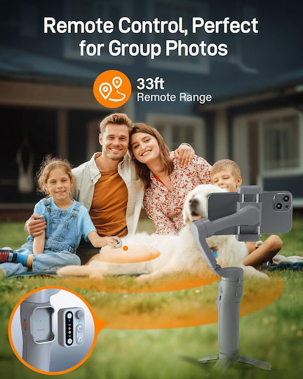 Hohem Isteady X3 Se Stabilizator Mecanic Automat Cu Stabilizare Pe 3 Axe Design Ușor Pliabil Compact Stabil Detașabil Cu Telecomandă Durata Bateriei De 11 Ore Ideal Pentru Vlogging Călătorii Gri