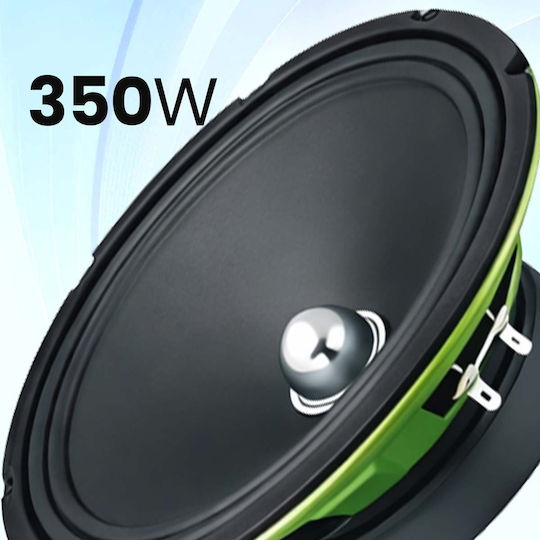 Avizar Difuzoare Auto 350w 16cmx16cm Sunet Clar Puternic Negru Verde