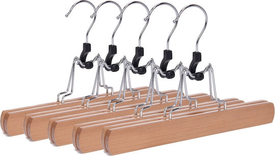 UnicUtil Wardrobe Hanger for Pants Wooden Beige UUUM54X100 100 Pieces