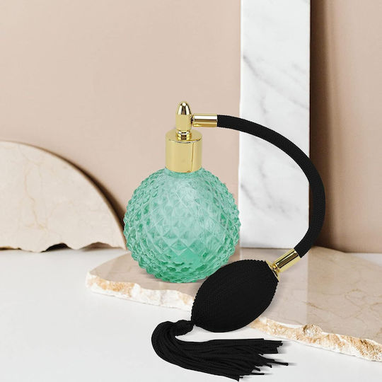 Sticlă Mică De Parfum Zamo Pompa Verde Capac Cu Pulverizator Capacitate 90 Ml Model Vintage Verde