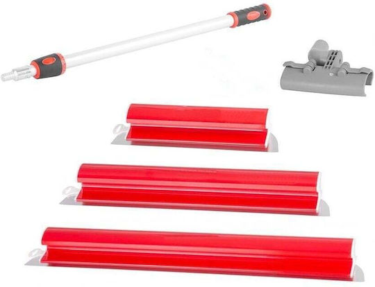 Set 3 Spatule Profesionale Pentru Glet Oțel Inoxidabil 25 Cm 40 Cm 60 Cm Grosimea Lamei 0,3 Mm Mâner Extensibil 0,8-1,4 M