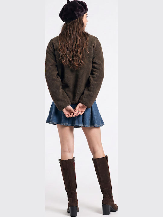 Women's Jacket for Spring Autumn Brown