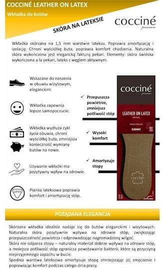 Coccine Δερμάτινοι Ανατομικοί Πάτοι Παπουτσιών 103073/37 2τμχ