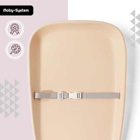 Moby System Σκληρή Αλλαξιέρα Beige για Κρεβάτι 45x69cm