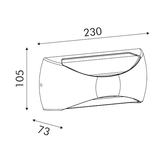 Aca Aca Wandmontiertes Außenbeleuchtung Mit Beschattung IP65 17.4x4.6cm Aca Aca Wandmontiertes Außenbeleuchtung Mit Beschattung IP65 17.4x4.6cm