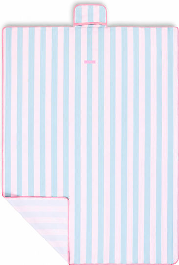 Picnic Beach Blanket 150×200 Cm Hypermotion Pink Green Stripes