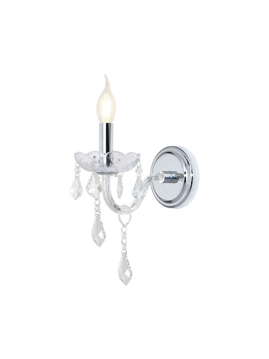 Artekko Modern Wall Lamp with E14 Silver Socket 24x23x23cm