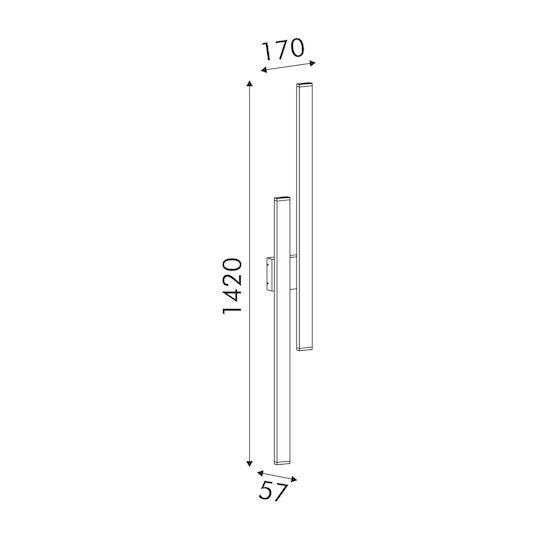 Aca Waterproof Linear LED Light 48W 3000K 48x5x48cm Aca Waterproof Linear LED Light 48W 3000K 48x5x48cm