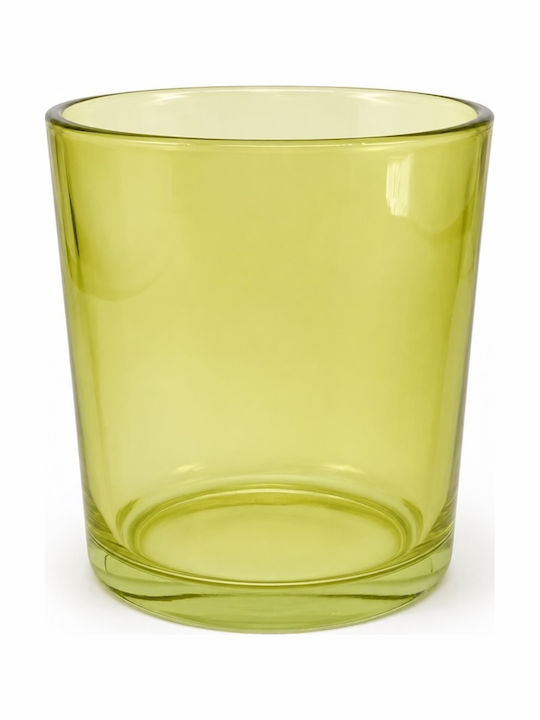 Kerzenhalter Glas in Gelber Farbe 10x12,5cm
