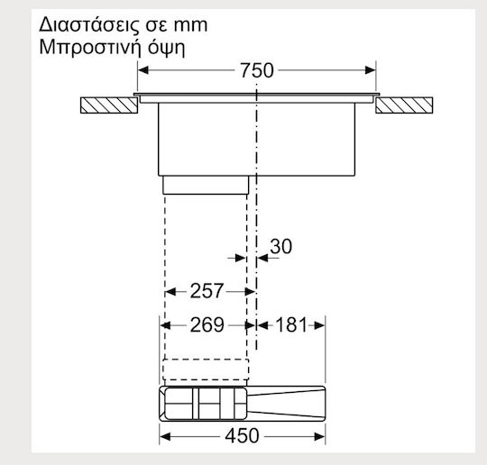 Neff Smart Индукционен Плот с Рамка Автономен с Абсорбатор и Lock Function 83.4x52.7см Brushed Bronze