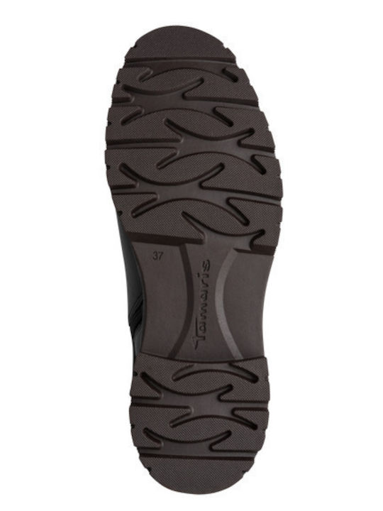 Leder Damen Stiefeletten Braun