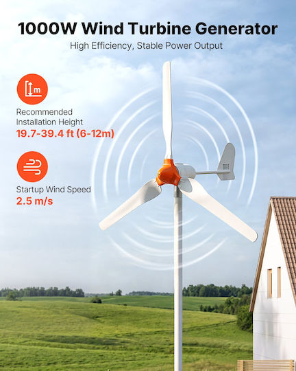 Vevor Wind Turbine Rated Power 1000W FSSFLWLFDJMPND96G001V9