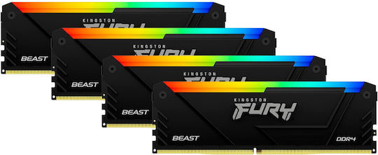 Kingston Fury Beast 32GB DDR4 RAM с 4 модула (4x8GB) и Скорост 3200 за Настолен компютър
