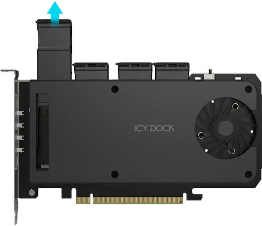 Κάρτα Icy Dock Adapter 4 X M.2 Nvme Ssd Mobile Rack Adapter Card