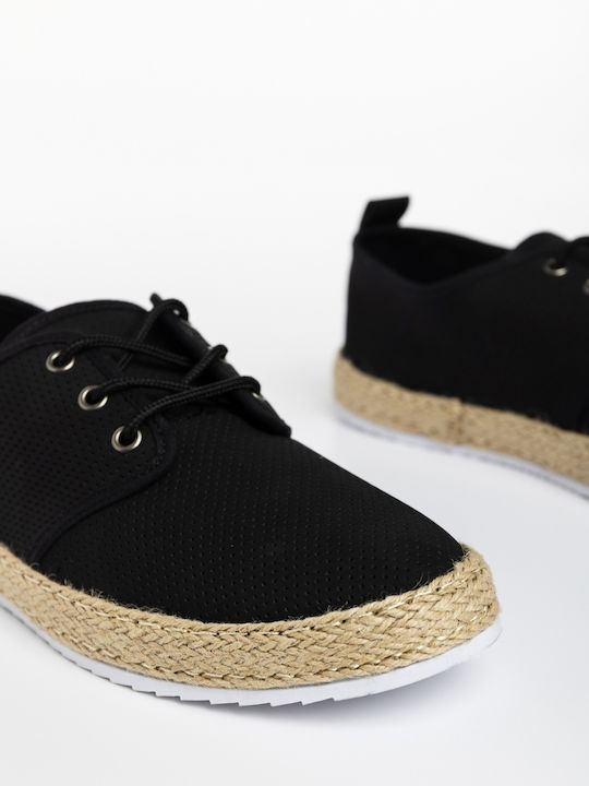 Espadrile Pentru Bărbați În Culoare Neagră