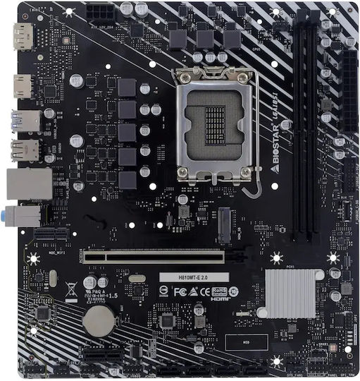 Biostar H810MTE rev. 2.0 Mutterplatine Micro ATX mit Intel 1851 Steckdose