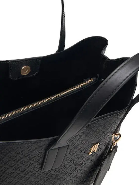 Th Icon Leather Women's Satchel Bag Black
