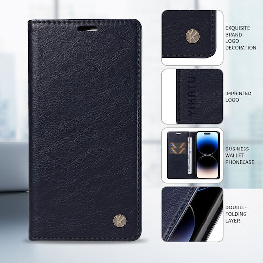 Yikatu Yk-006 Book Case Navy Blue Oppo Reno16 5G Reno16 Pro 5G