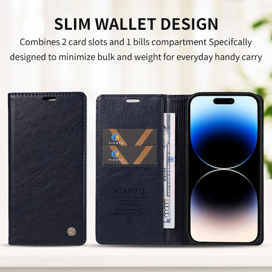 Yikatu Yk-006 Book Case Navy Blue Oppo Reno16 5G Reno16 Pro 5G