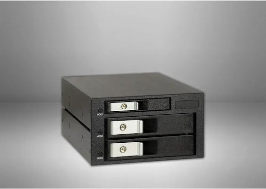 Inter-Tech IPC ST-3525 Hard Drive Case for 3 Hard Drives 2.5" / 3.5" SATA III in Schwarz color
