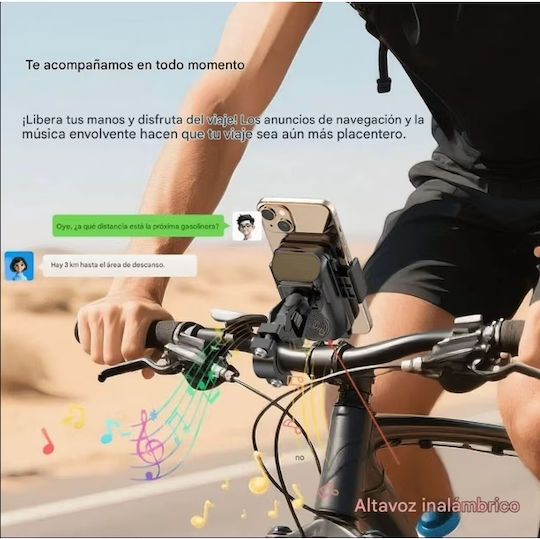 Suport de Telefon Mobil pentru Motocicletă cu Braț Reglabil pentru Ghidon