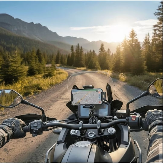Suport de Telefon Mobil pentru Motocicletă cu Braț Reglabil pentru Ghidon